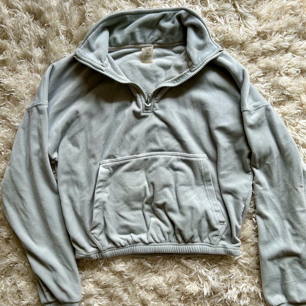 Mono B Gray Zip Up Sweater
